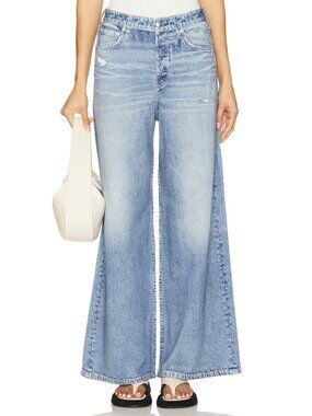 NWT rag & bone Miramar Sofie Ankle in Minetta Wide Leg Faux Jean Sweat Pants 31